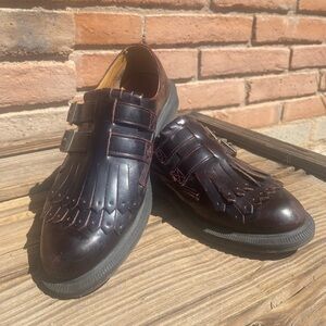 Rare Dr. Martens Ellaria Arcadia Cherry Red Double Monk Shoes Women’s 8 / EU 39